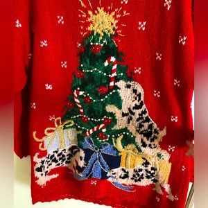 Vintage 90s Christmas Sweater Oversized Medium